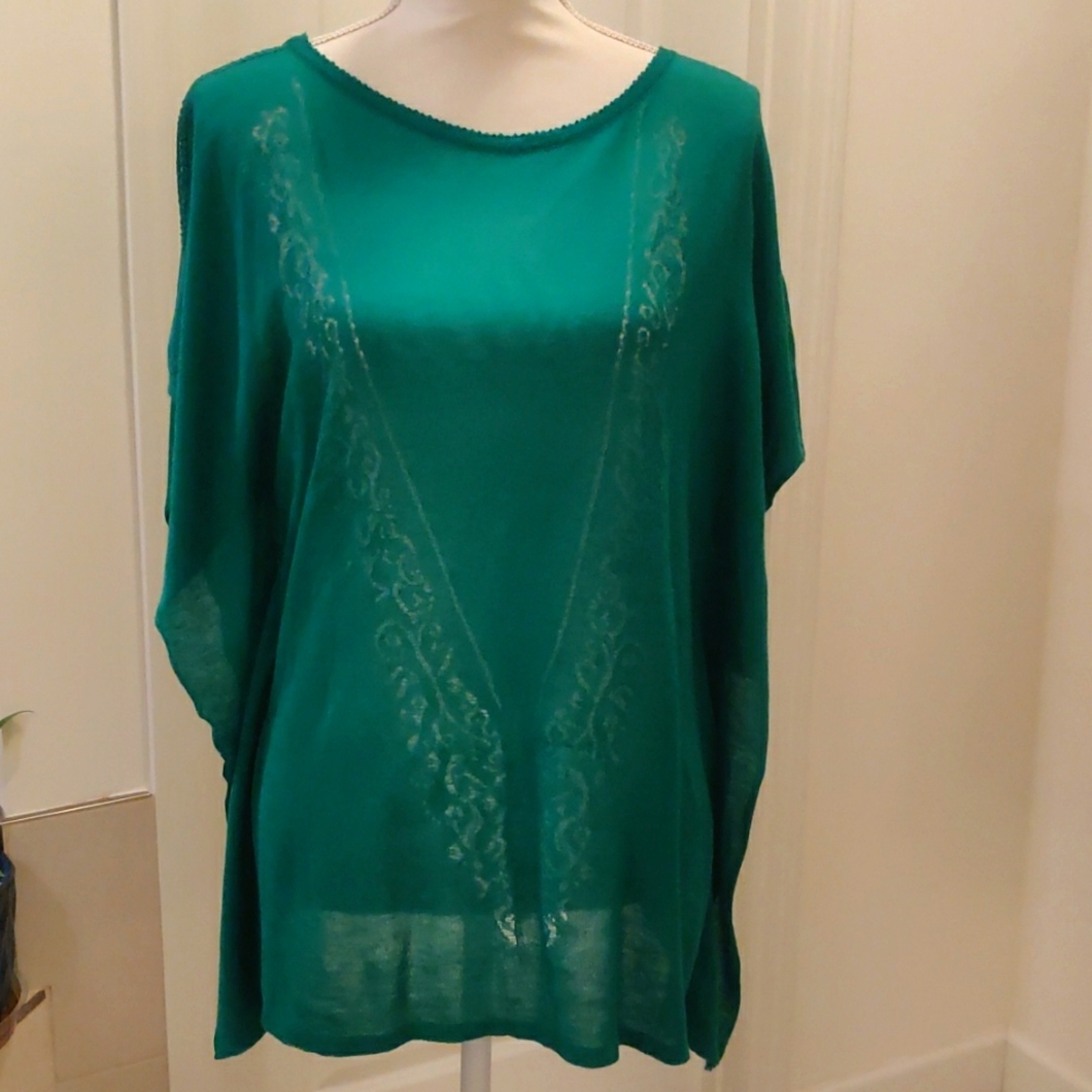 New! Cecilia Prado green women delicate knit top sz S